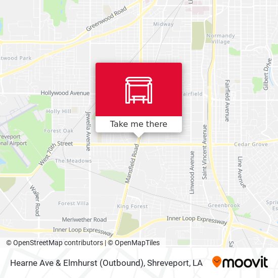 Hearne Ave & Elmhurst (Outbound) map