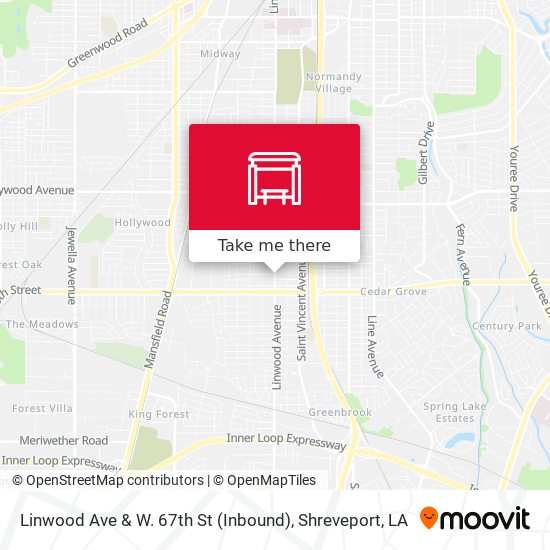 Linwood Ave & W. 67th St (Inbound) map