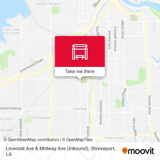 Mapa de Linwood Ave & Midway Ave (Inbound)
