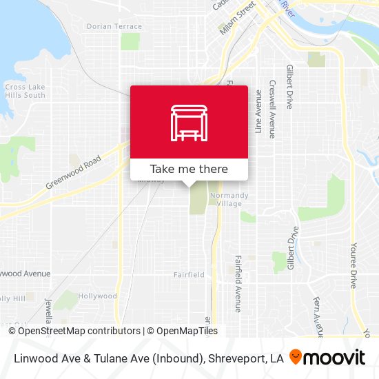 Linwood Ave & Tulane Ave (Inbound) map