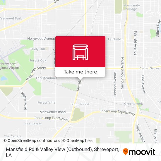 Mapa de Mansfield Rd & Valley View (Outbound)