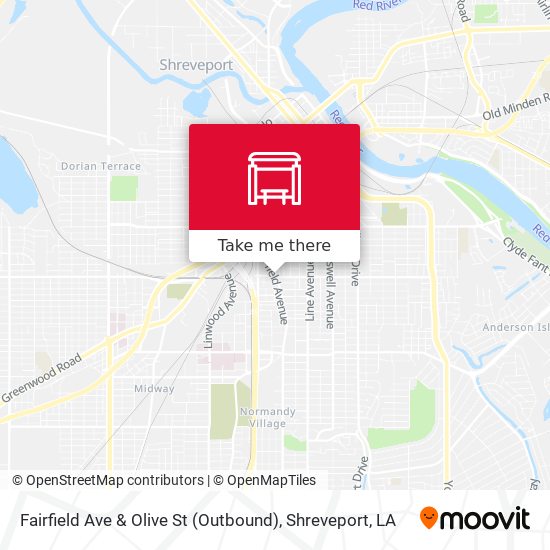 Fairfield Ave & Olive St (Outbound) map