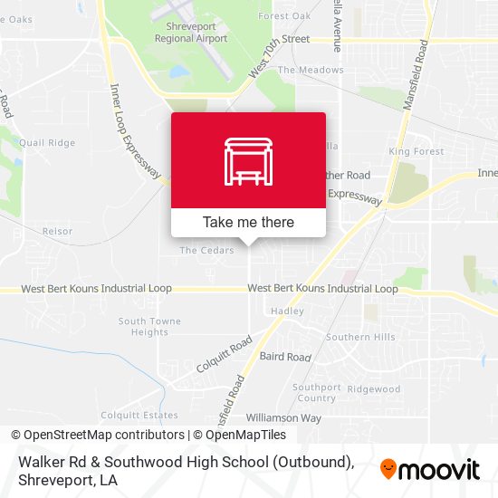 Walker Rd & Southwood High School (Outbound) map