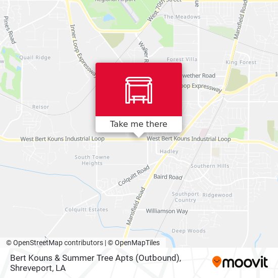 Mapa de Bert Kouns & Summer Tree Apts (Outbound)