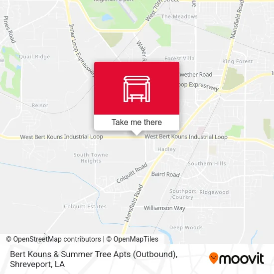 Mapa de Bert Kouns & Summer Tree Apts (Outbound)