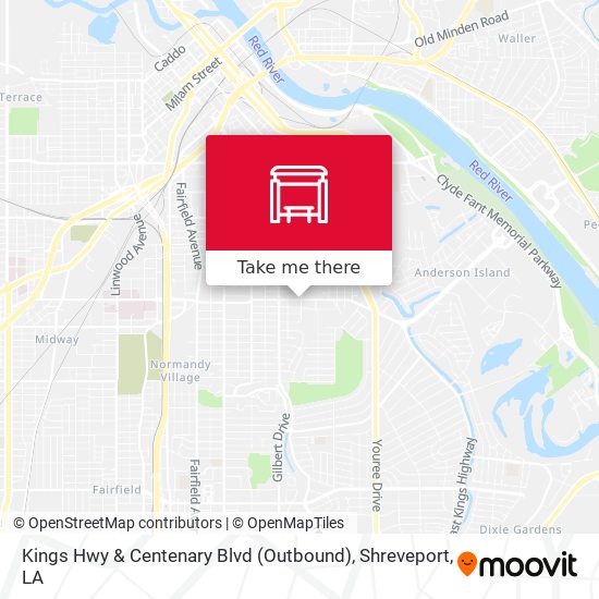 Kings Hwy & Centenary Blvd (Outbound) map