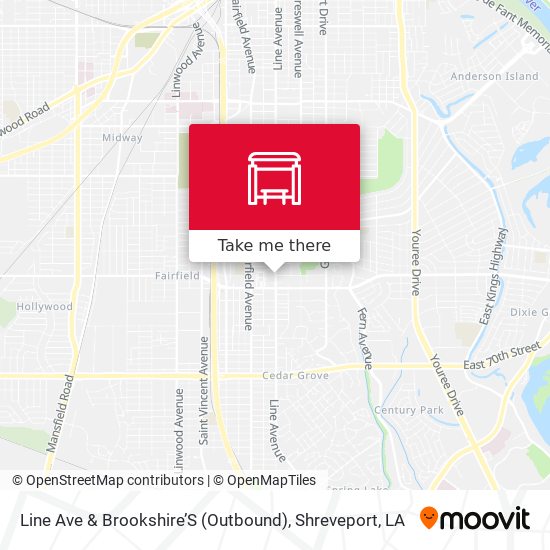 Mapa de Line Ave & Brookshire’S (Outbound)