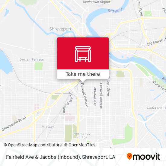 Fairfield Ave & Jacobs (Inbound) map