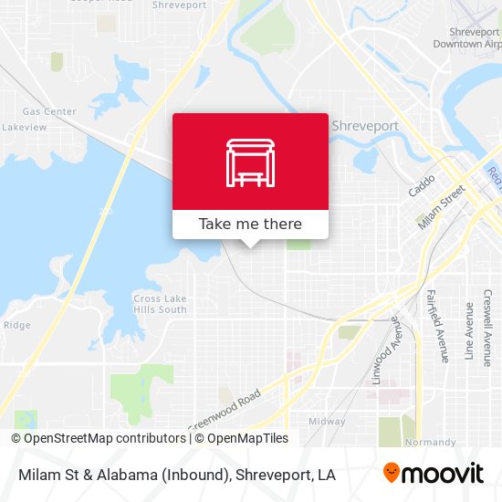 Milam St & Alabama (Inbound) map
