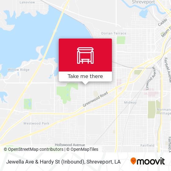 Jewella Ave & Hardy St (Inbound) map