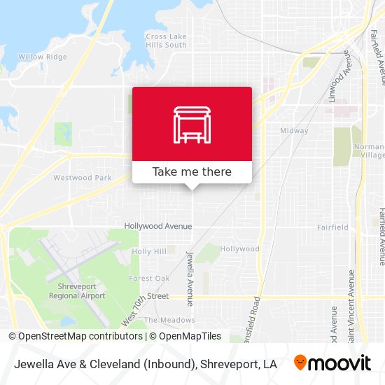 Jewella Ave & Cleveland (Inbound) map