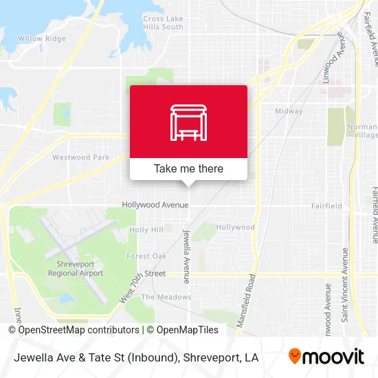 Jewella Ave & Tate St (Inbound) map