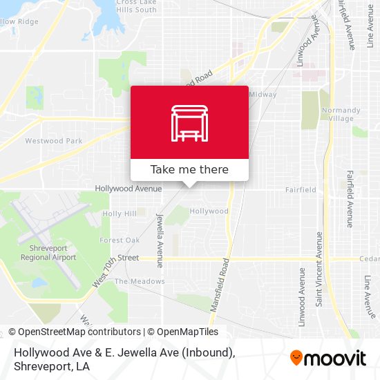 Hollywood Ave & E. Jewella Ave (Inbound) map