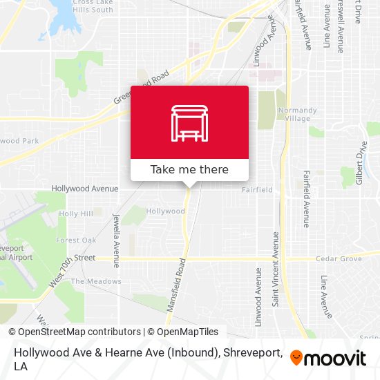 Hollywood Ave & Hearne Ave (Inbound) map