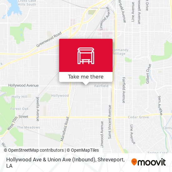 Mapa de Hollywood Ave & Union Ave (Inbound)