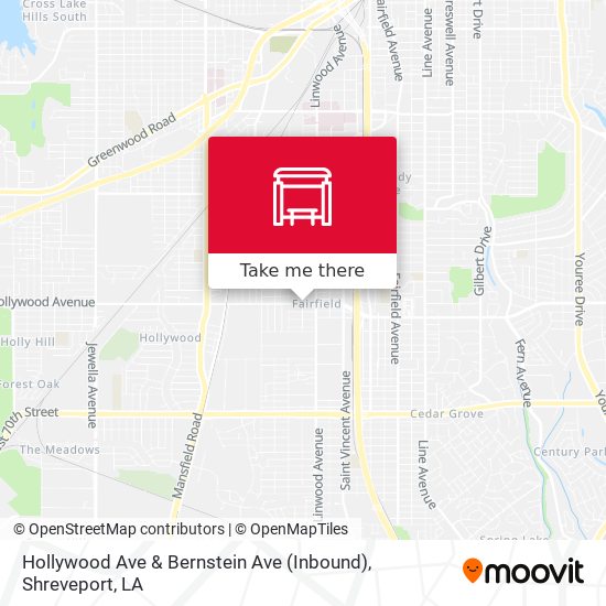 Hollywood Ave & Bernstein Ave (Inbound) map