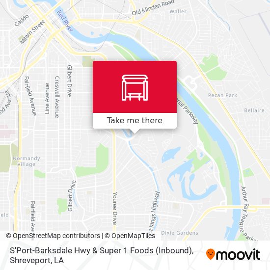 S'Port-Barksdale Hwy & Super 1 Foods (Inbound) map