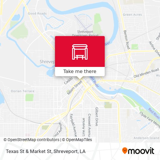 Texas St & Market St map