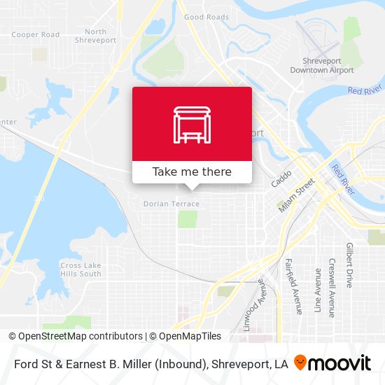 Ford St & Earnest B. Miller (Inbound) map