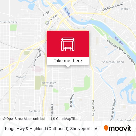 Kings Hwy & Highland (Outbound) map