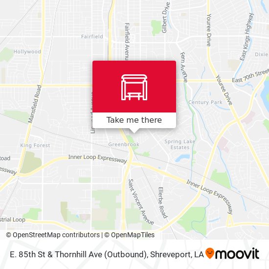 E. 85th St & Thornhill Ave (Outbound) map