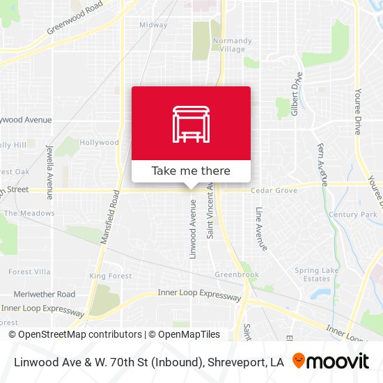 Mapa de Linwood Ave & W. 70th St (Inbound)