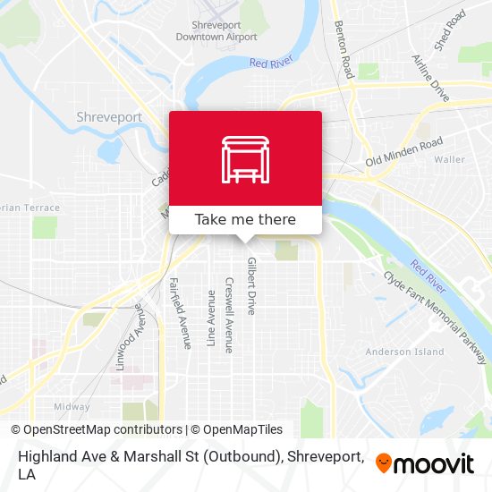 Highland Ave & Marshall St (Outbound) map