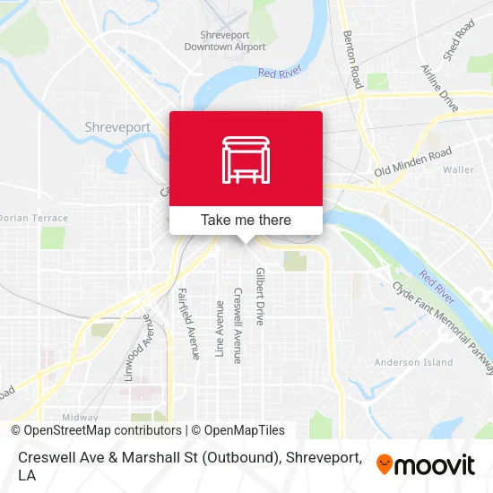 Mapa de Creswell Ave & Marshall St (Outbound)