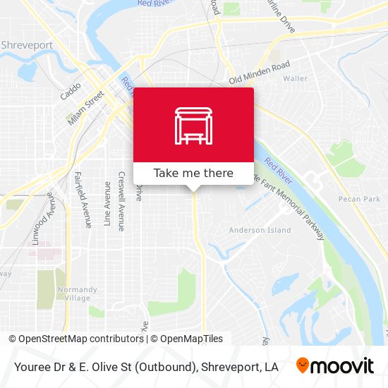 Youree Dr & E. Olive St (Outbound) map