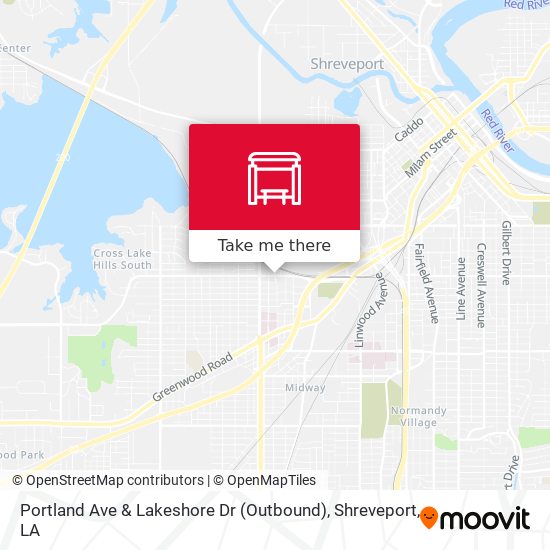 Mapa de Portland Ave & Lakeshore Dr (Outbound)
