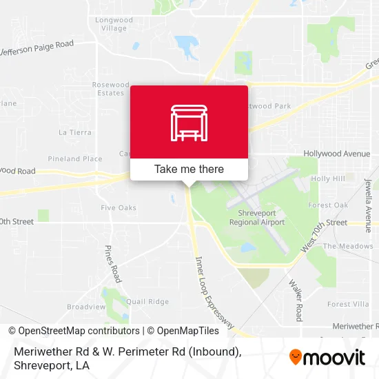 Mapa de Meriwether Rd & W. Perimeter Rd (Inbound)