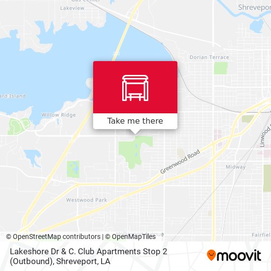 Lakeshore Dr & C. Club Apartments Stop 2 (Outbound) map