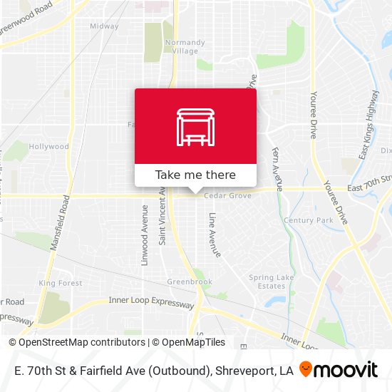 Mapa de E. 70th St & Fairfield Ave (Outbound)