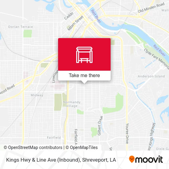 Mapa de Kings Hwy & Line Ave (Inbound)