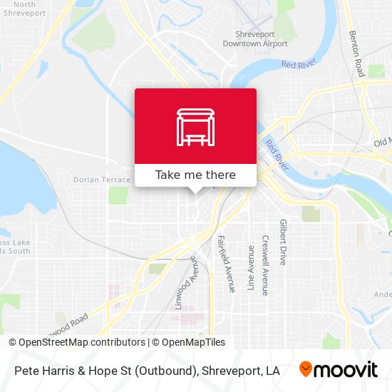 Pete Harris & Hope St (Outbound) map