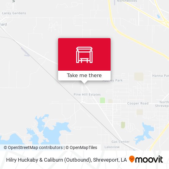 Hilry Huckaby & Caliburn  (Outbound) map