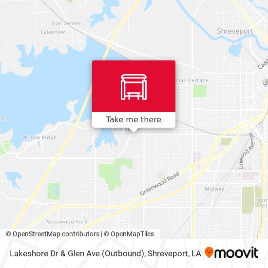 Mapa de Lakeshore Dr & Glen Ave (Outbound)