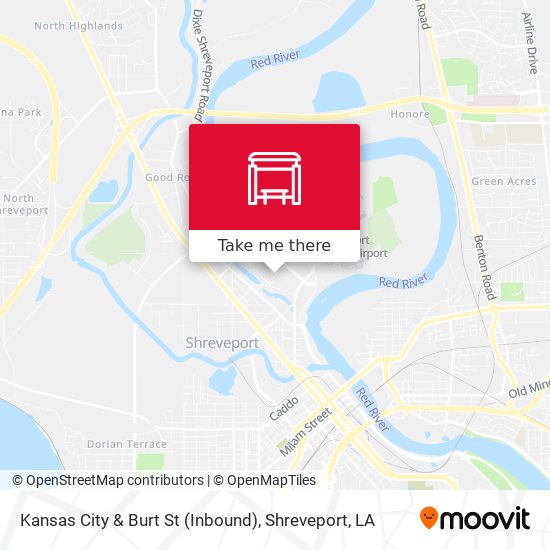 Kansas City & Burt St (Inbound) map