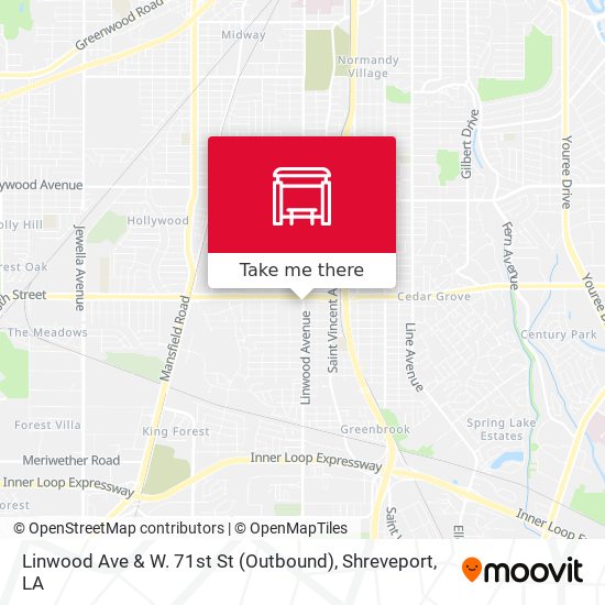 Mapa de Linwood Ave & W. 71st St (Outbound)