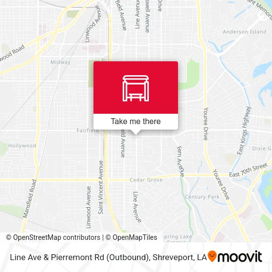 Mapa de Line Ave & Pierremont Rd (Outbound)