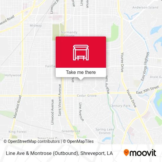 Mapa de Line Ave & Montrose (Outbound)