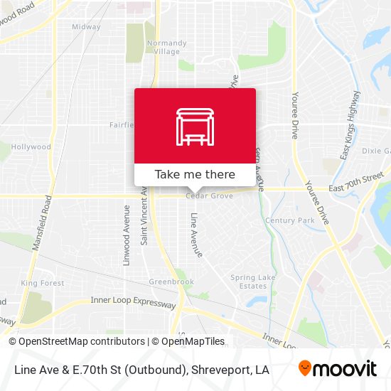 Line Ave & E.70th St (Outbound) map