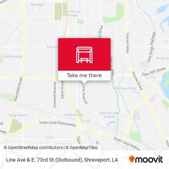 Line Ave & E. 73rd St (Outbound) map