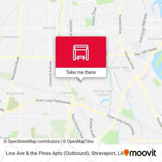 Mapa de Line Ave & the Pines Apts (Outbound)