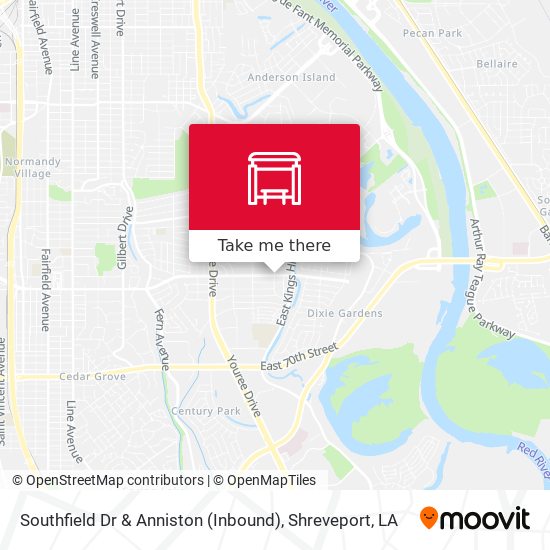 Southfield Dr & Anniston (Inbound) map
