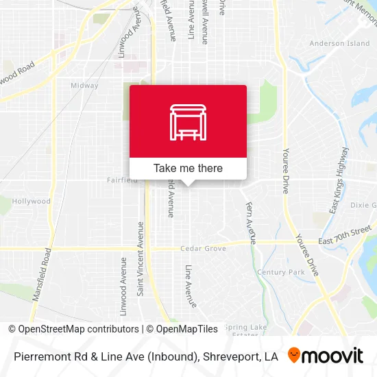 Mapa de Pierremont Rd & Line Ave (Inbound)