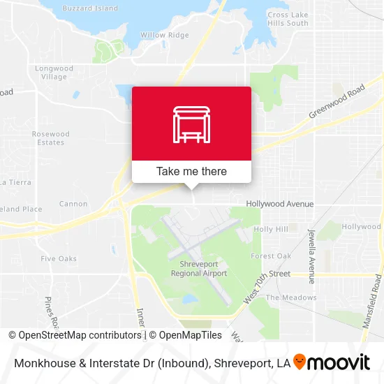 Monkhouse & Interstate Dr (Inbound) map