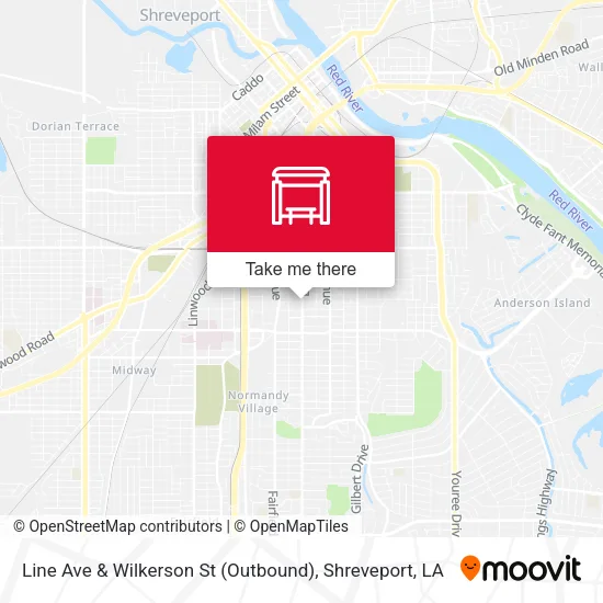 Mapa de Line Ave & Wilkerson St (Outbound)
