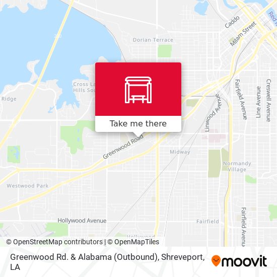 Mapa de Greenwood Rd. & Alabama (Outbound)