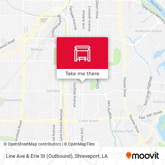 Line Ave & Erie St (Outbound) map